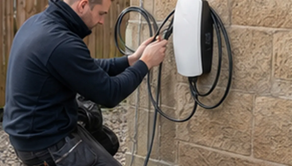 Illustrative EV charger installation