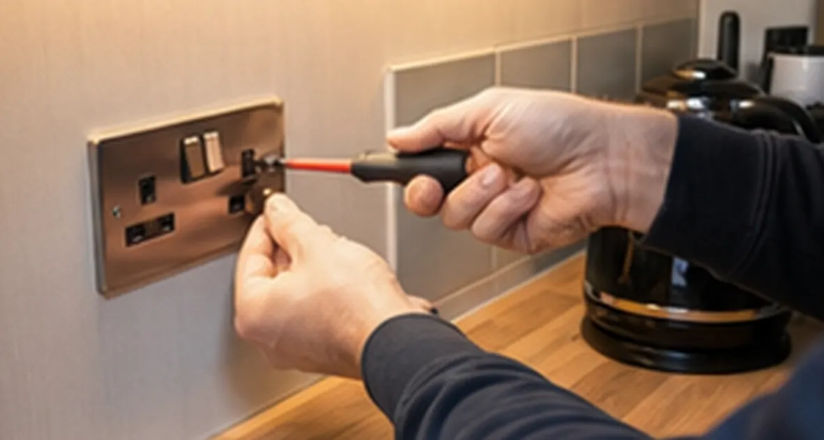 Illustrative socket, switch and lighting work